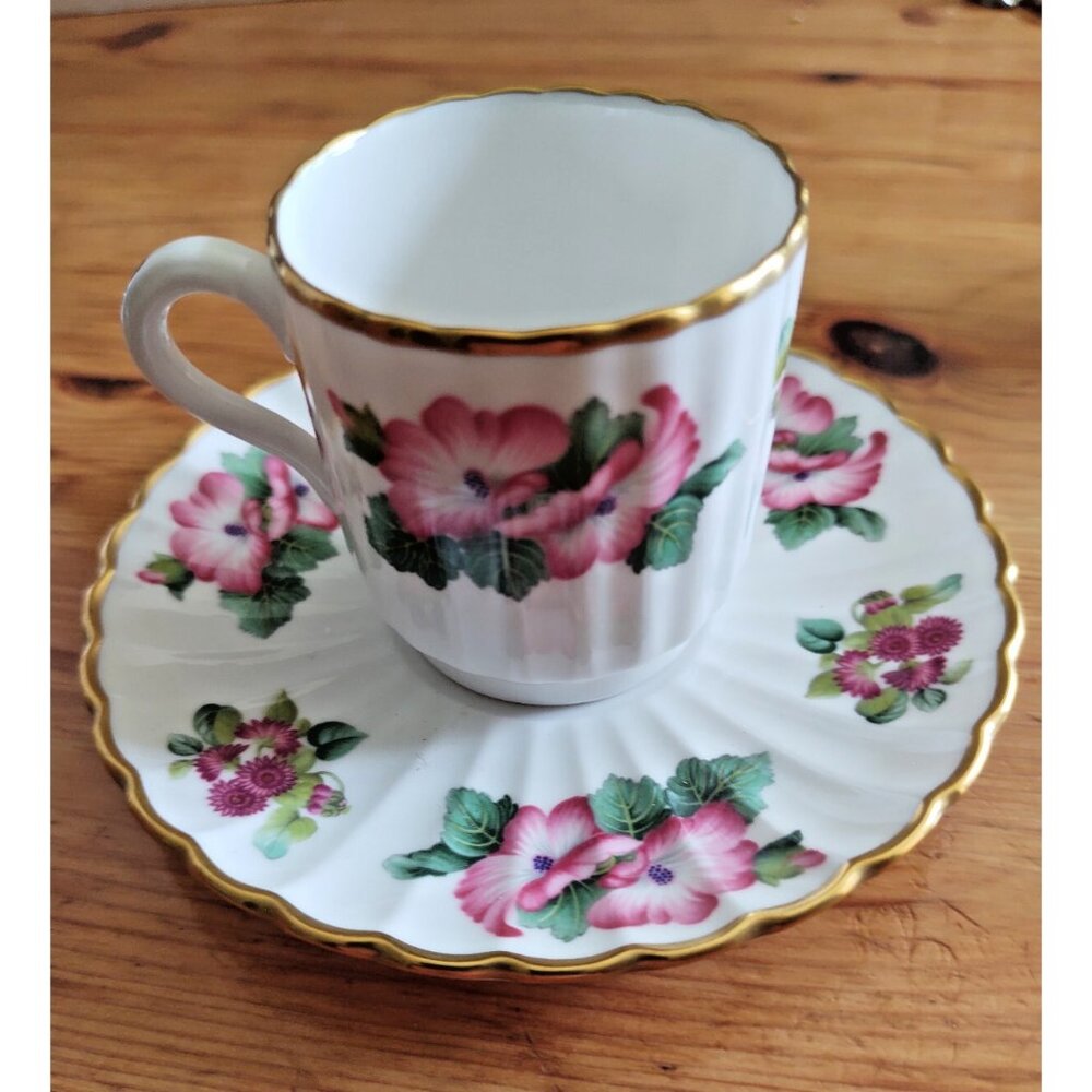 Vintage Spode England  Demitasse Teacup and Saucer - for the Danbury Mint